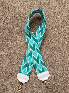 SALT Chevron Teal & Green Bag Strap - 41”